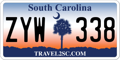 SC license plate ZYW338