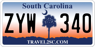 SC license plate ZYW340