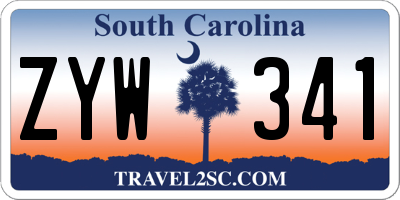 SC license plate ZYW341