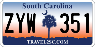 SC license plate ZYW351