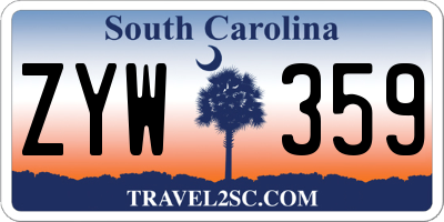 SC license plate ZYW359