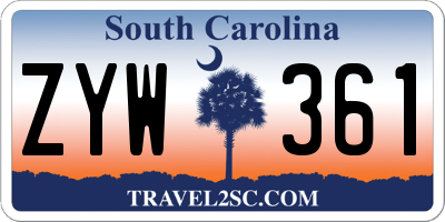 SC license plate ZYW361