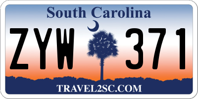 SC license plate ZYW371