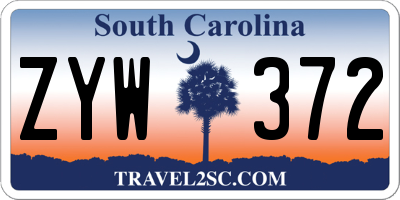 SC license plate ZYW372