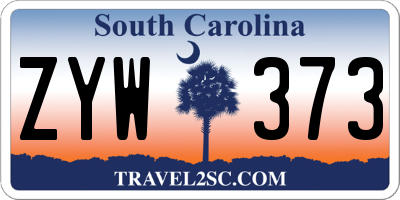 SC license plate ZYW373