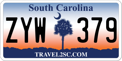 SC license plate ZYW379