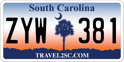 SC license plate ZYW381