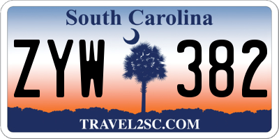 SC license plate ZYW382
