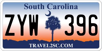 SC license plate ZYW396