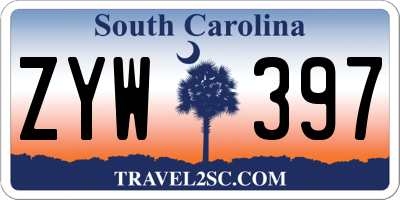 SC license plate ZYW397