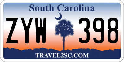 SC license plate ZYW398