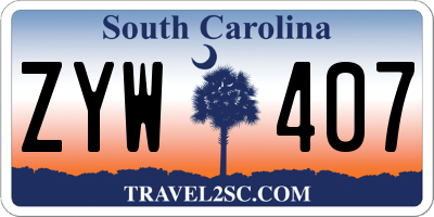 SC license plate ZYW407