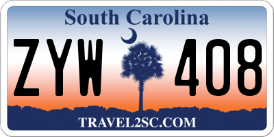 SC license plate ZYW408