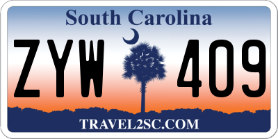 SC license plate ZYW409