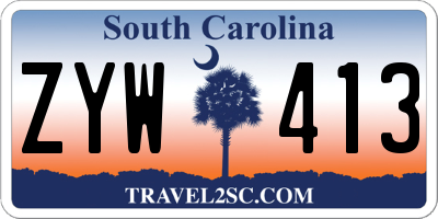 SC license plate ZYW413