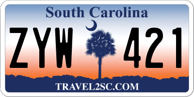 SC license plate ZYW421
