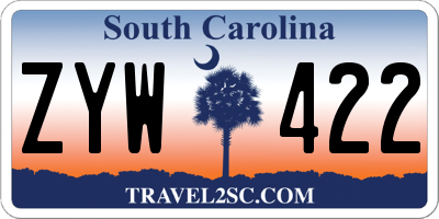 SC license plate ZYW422