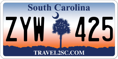 SC license plate ZYW425