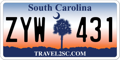 SC license plate ZYW431