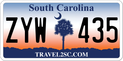SC license plate ZYW435