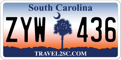 SC license plate ZYW436