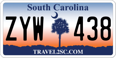 SC license plate ZYW438