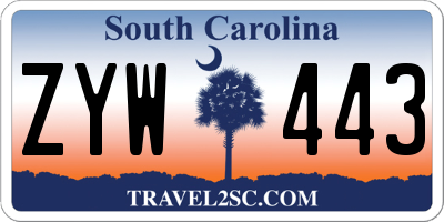 SC license plate ZYW443