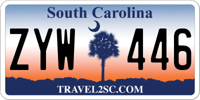SC license plate ZYW446