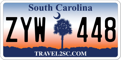 SC license plate ZYW448