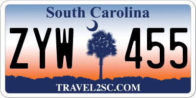 SC license plate ZYW455