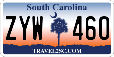 SC license plate ZYW460