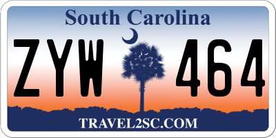 SC license plate ZYW464