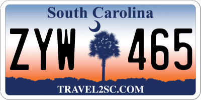 SC license plate ZYW465