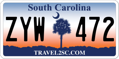 SC license plate ZYW472