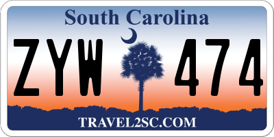SC license plate ZYW474