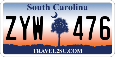 SC license plate ZYW476
