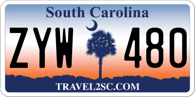 SC license plate ZYW480