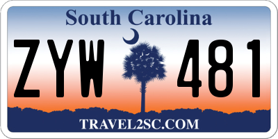 SC license plate ZYW481
