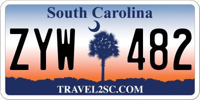 SC license plate ZYW482