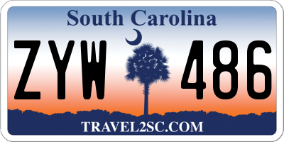 SC license plate ZYW486