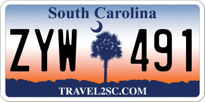 SC license plate ZYW491