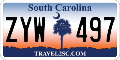 SC license plate ZYW497