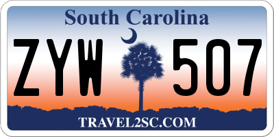 SC license plate ZYW507