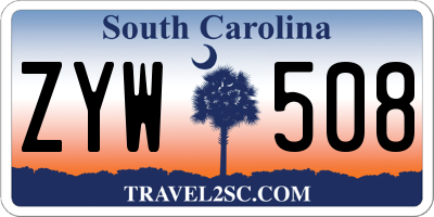 SC license plate ZYW508