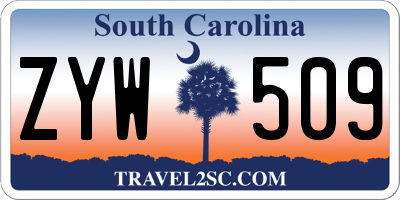 SC license plate ZYW509