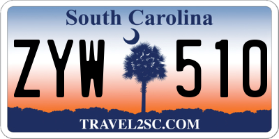 SC license plate ZYW510