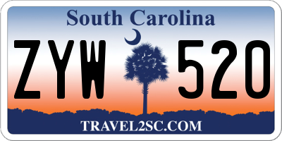 SC license plate ZYW520