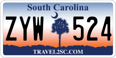 SC license plate ZYW524