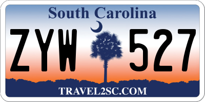 SC license plate ZYW527
