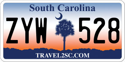 SC license plate ZYW528